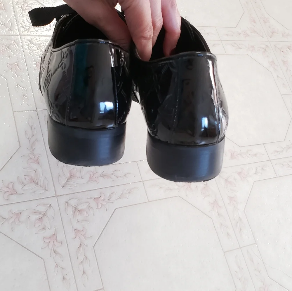 Aldo Oxford shoes Womens 8.5 Black Patent Flex Comfort Tech Shoes - Picture 5 of 14